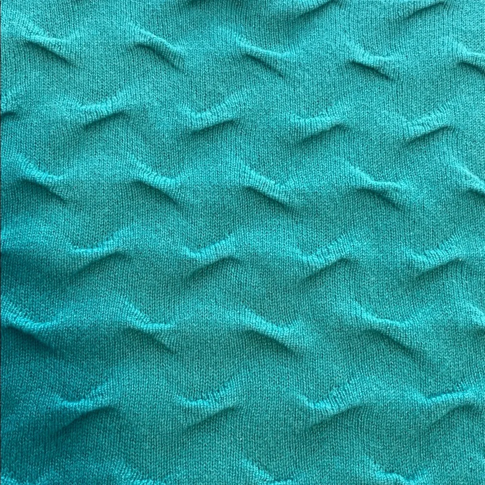 NWT Pure Amici turquoise blue cashmere crew neck sweater size M - Picture 7 of 7